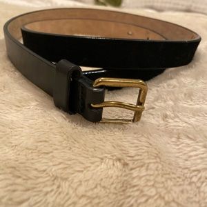 Black leather LOFT belt